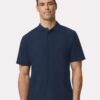 Softstyle Pique Polo — Navy on-model front