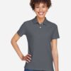 Women's Performance Polo — Graphite on-model front