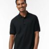 DryBlend Polo — Black on-model front