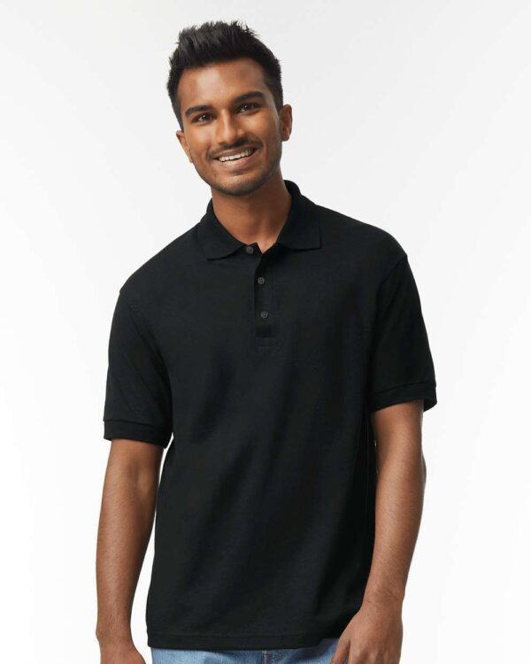 DryBlend Polo — Black on-model front