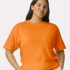 Garment-Dyed Tee — Bright Orange on-model front