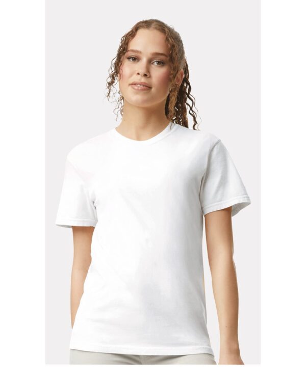 Garment-Dyed Tee — White on-model front