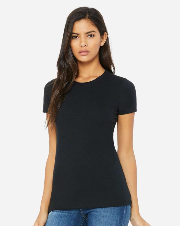 on-model-40687_omf_jpg Women's Favorite Tee — Solid Black Blend on-model front