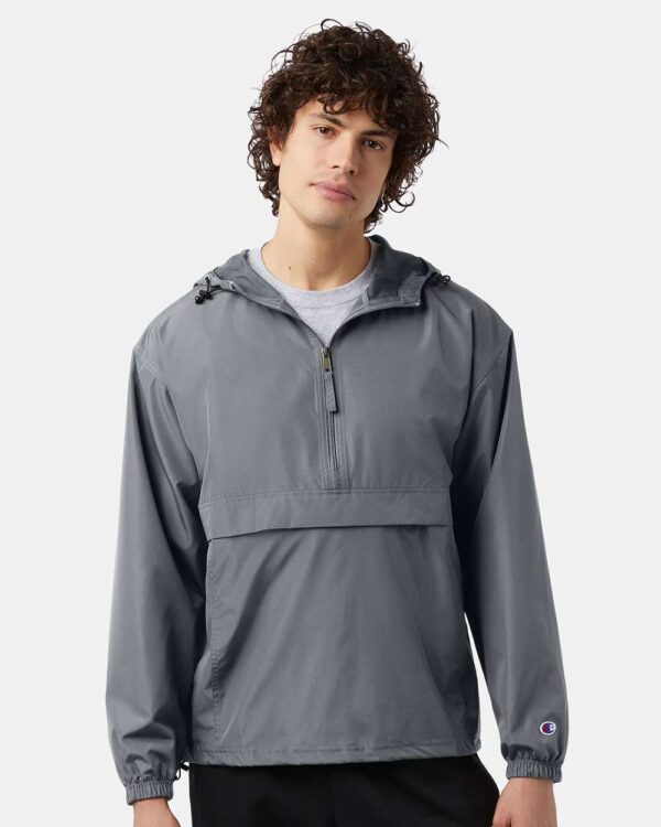 on-model-81682_omf_jpg Packable Anorak Jacket — Graphite on-model front